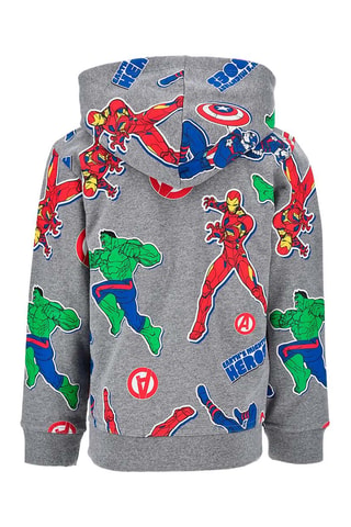 Sudadera con capucha Iron Man, Hulk y Capitán América Los Vengadores Marvel - Gris