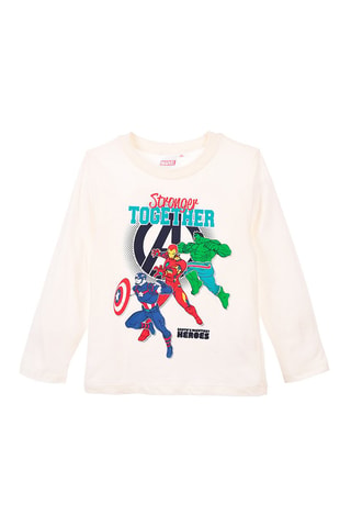Camiseta Hulk, Iron Man y Capitán América Los Vengadores Marvel - Blanco
