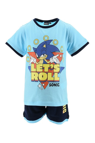 Camiseta y bermudas Sonic - Azul