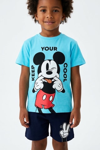Camiseta y short Mickey Disney - Azul