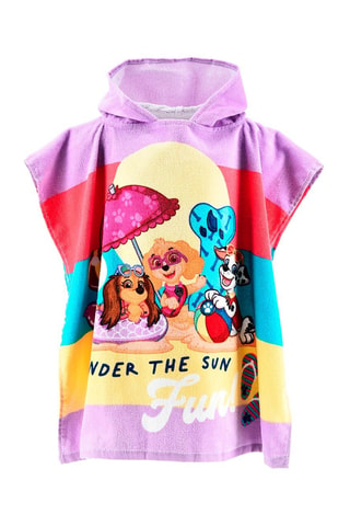 Capa de baño con capucha La Patrulla Canina - Violeta