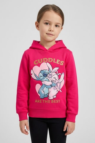 Sudadera con capucha Stitch y Ángel Lilo y Stitch Disney - Rosa