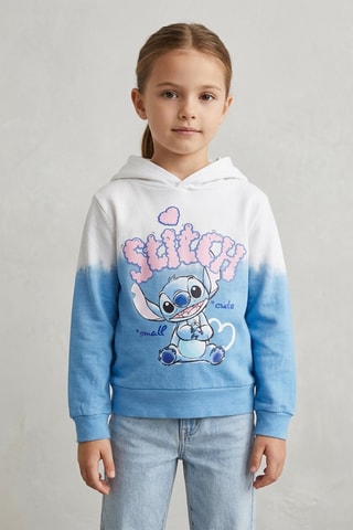 Sudadera con capucha dip-dye Stitch Lilo y Stitch Disney - Azul