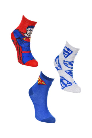3 pares de calcetines Superman La Liga de la Justicia DC Comics - Multicolor