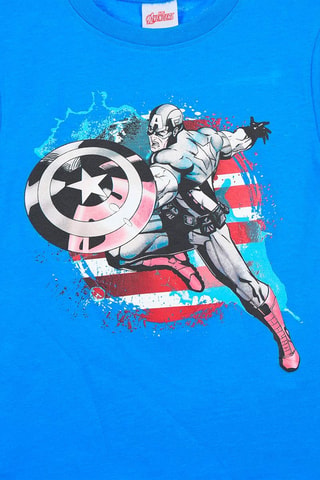 Camiseta Capitán América Los Vengadores Marvel - Azul