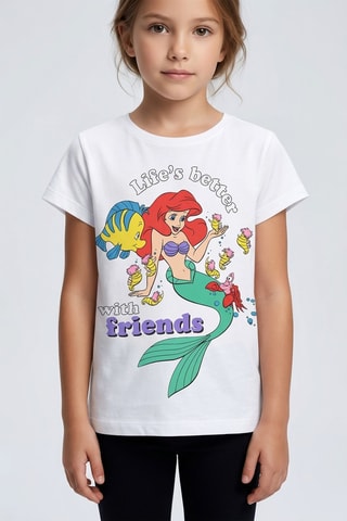 Camiseta Ariel La Sirenita Disney - Blanco