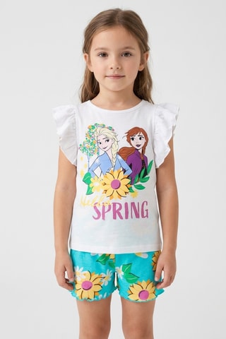Camisetas y short Elsa y Anna Frozen Disney - Blanco