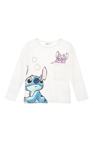 Camiseta Stitch y Ángel Lilo y Stitch Disney - Blanco