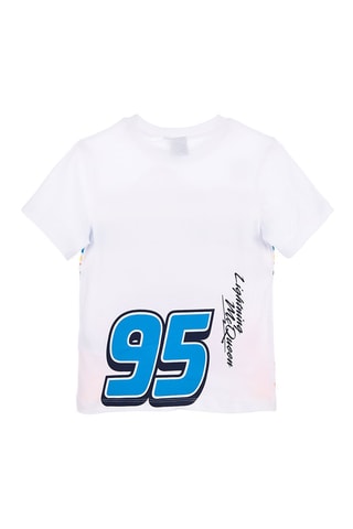 Camiseta Rayo McQueen Cars Disney Pixar - Blanco