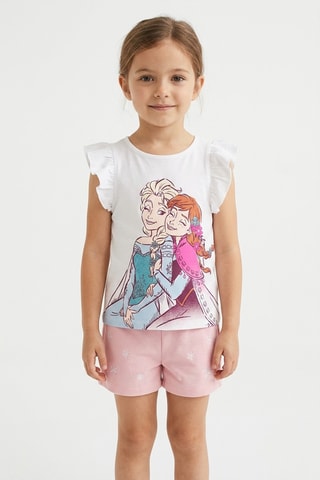 Camiseta Elsa y Anna Frozen Disney - Blanco
