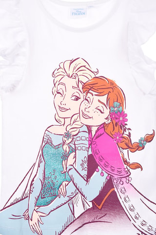 Camiseta Elsa y Anna Frozen Disney - Blanco