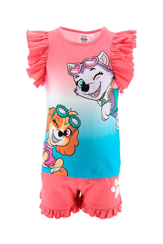 Camiseta y short Everest y Skye La Patrulla Canina - Rosa y azul
