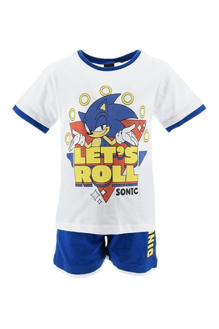 Camiseta y bermudas Sonic - Blanco