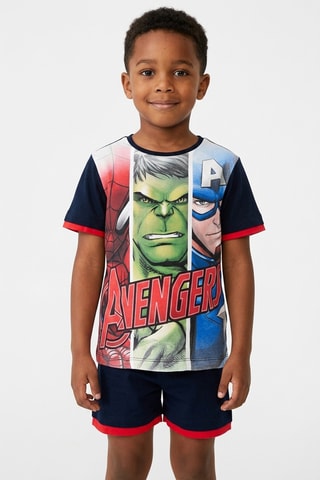 Camiseta y bermudas Los Vengadores Marvel - Azul marino