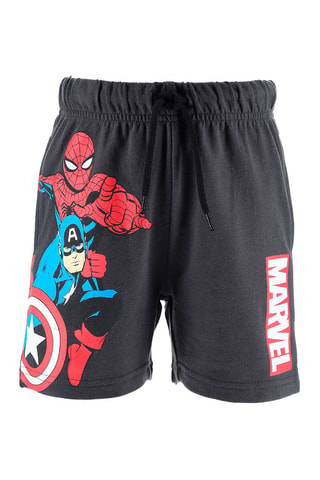 Short Spider-Man y Capitán América Los Vengadores Marvel - Negro