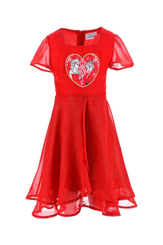 Vestido Anna y Elsa Frozen Disney - Rojo