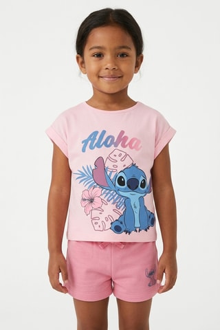 Camiseta Stitch Lilo y Stitch Disney - Rosa claro