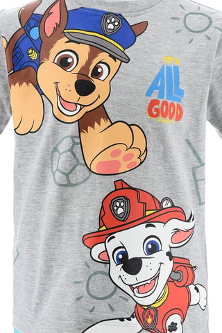 Camiseta y short Chase y Marshall La Patrulla Canina - Gris