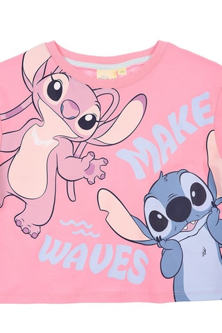 Camiseta Ángel y Stitch Lilo y Stitch Disney - Rosa