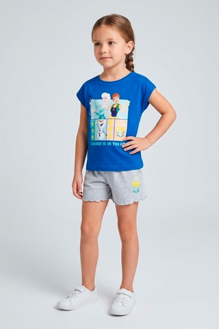 Camiseta y short Frozen Disney - Azul