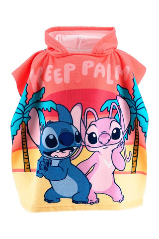 Capa de baño con capucha Stitch y Ángel Lilo y Stitch Disney - Rosa