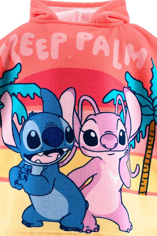 Capa de baño con capucha Stitch y Ángel Lilo y Stitch Disney - Rosa
