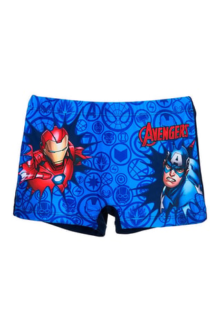 Bañador estilo bóxer Iron Man y Capitán América Los Vengadores Marvel - Azul