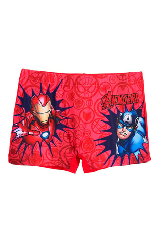 Bañador estilo bóxer Iron Man y Capitán América Los Vengadores Marvel - Rojo