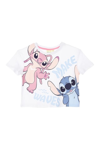 Camiseta Ángel y Stitch Lilo y Stitch Disney - Blanco