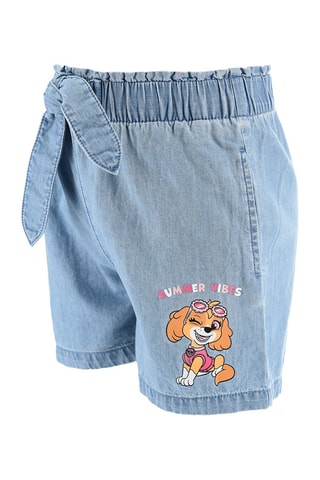 Short vaquero de tiro alto Skye La Patrulla Canina - Azul