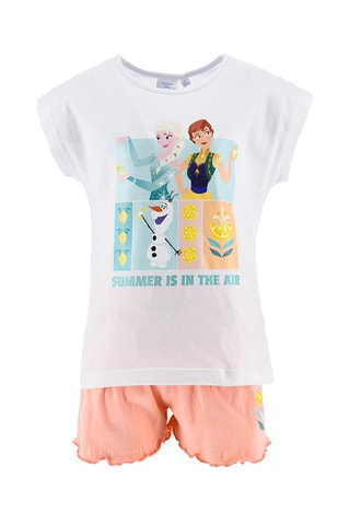 Camiseta y short Frozen Disney - Blanco