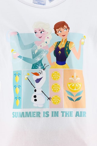 Camiseta y short Frozen Disney - Blanco