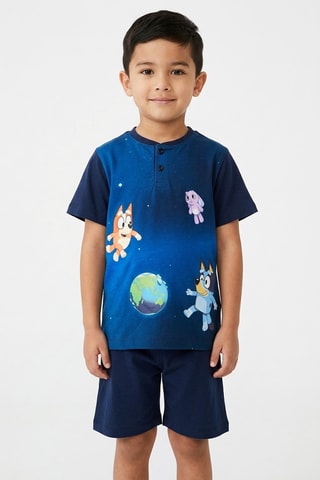 Pijama Bluey y Bingo Bluey - Azul marino