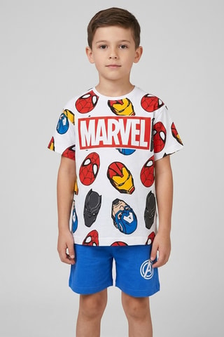 Camiseta y short Los Vengadores Marvel - Blanco