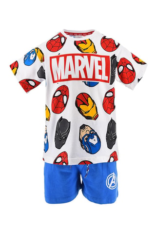 Camiseta y short Los Vengadores Marvel - Blanco