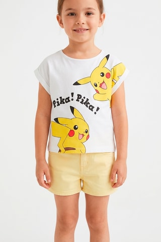 Camiseta Pikachu Pokémon - Blanco