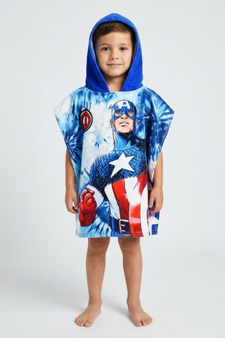 Capa de baño con capucha Capitán América Los Vengadores Marvel - Azul