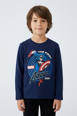 Camiseta Capitán América Los Vengadores Marvel - Azul marino