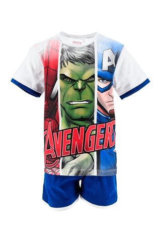Camiseta y bermudas Los Vengadores Marvel - Blanco