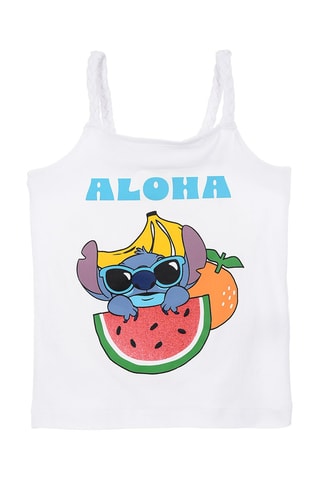 Camiseta de tirantes Stitch Lilo y Stitch Disney - Blanco