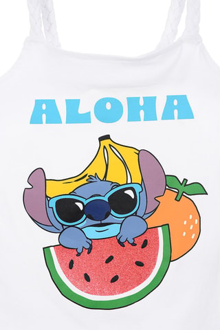 Camiseta de tirantes Stitch Lilo y Stitch Disney - Blanco