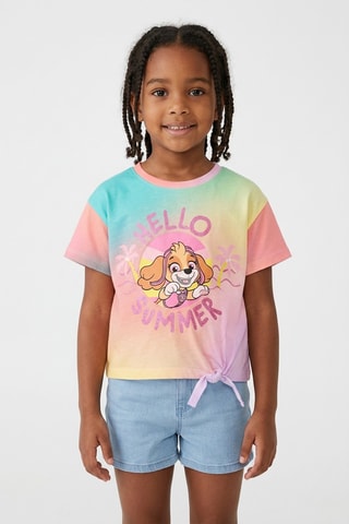 Camiseta anudada tie-dye Skye La Patrulla Canina - Multicolor