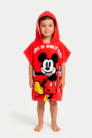 Capa de baño con capucha Mickey Disney - Rojo