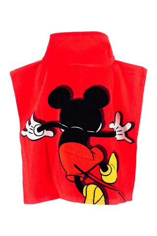 Capa de baño con capucha Mickey Disney - Rojo