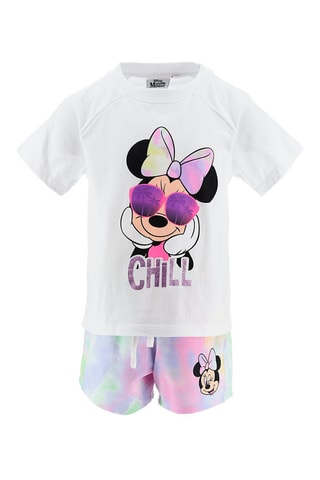 Camiseta y short Minnie Mouse Disney - Blanco