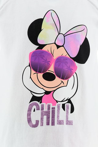 Camiseta y short Minnie Mouse Disney - Blanco