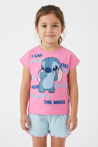 Camiseta y short Lilo y Stitch Disney - Rosa