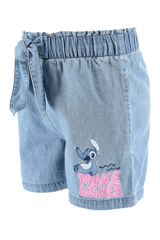 Short vaquero de tiro alto Stitch Lilo y Stitch Disney - Azul