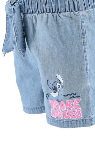 Short vaquero de tiro alto Stitch Lilo y Stitch Disney - Azul