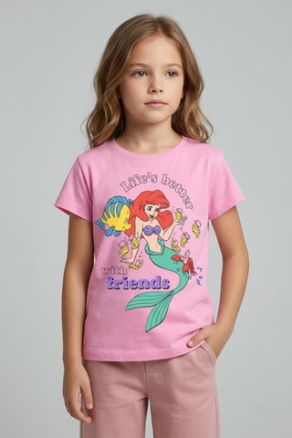 Camiseta Ariel La Sirenita Disney - Rosa
